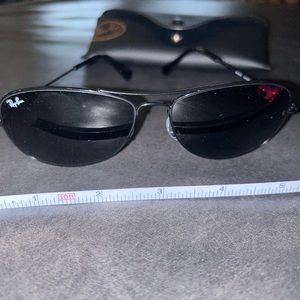 Blacked out Black frame Rayban non-polarized aviators like new